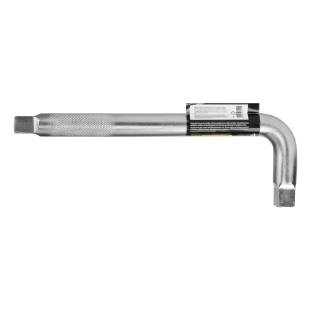 Вороток Г-образный, 300*100 мм, квадрат 3/4&quot;, CrV, матовый хром Denzel 14068 купить в Кургане