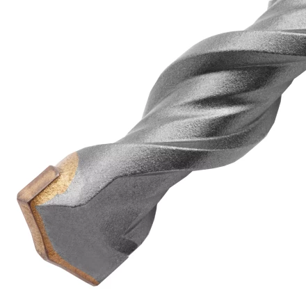 Бур по бетону Denzel, 16 x 210 мм,двойная спираль, три пылеотводящие кромки, 705037 купить в Кургане