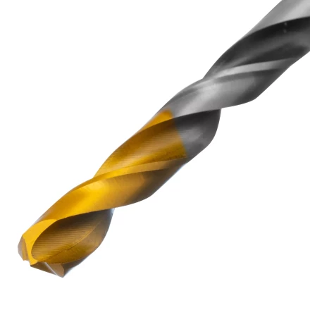 Сверло спиральное по металлу Denzel 7,0 x 109мм, Р6М5, Golden Tip, многогранная заточка 718280 купить в Кургане