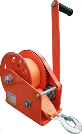 Лебедка ручная с тормозом BHW 1800 лента купить в Кургане