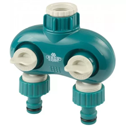 Распределитель поливочный RACO &quot;Original&quot; &quot;DELUXE&quot; двухканальный, 1/2&quot;х3/4&quot; 4250-55261C купить в Кургане