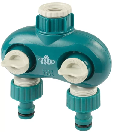 Распределитель поливочный RACO &quot;Original&quot; &quot;DELUXE&quot; двухканальный, 1/2&quot;х3/4&quot; 4250-55261C купить в Кургане