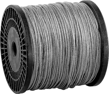 Трос стальной ЗУБР &quot;ПРОФЕССИОНАЛ&quot;, оцинкованный, DIN 3055, в оплетке ПВХ, d=3/4 мм, L=200 м 4-304120-03-04 купить в Кургане