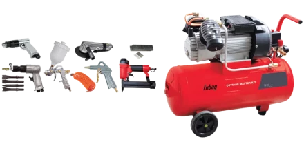 Компрессор масляный поршневой прямой FUBAG COTTAGE MASTER KIT+8предметов купить в Кургане