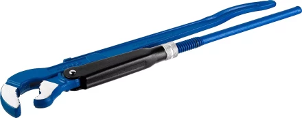 Ключ трубный рычажный ЗУБР "ПРОФЕССИОНАЛ", тип "S", изогнутые губки для труднодоступных мест, цельнокованный, Сr-V,  № 3, 2" 27336-3_z01 купить в Кургане