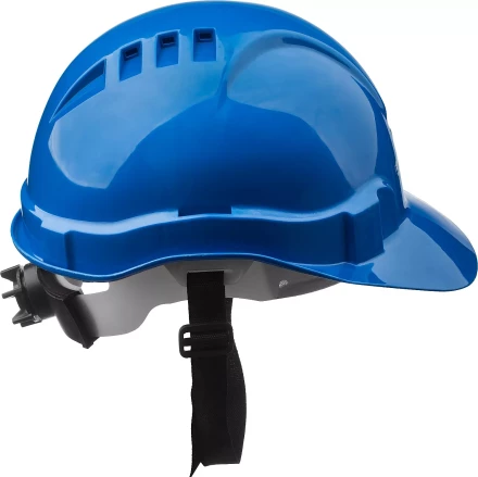 Каска защитная ЗУБР &quot;ЭКСПЕРТ&quot; храповый механизм регулировки размера, синяя 11094-3 купить в Кургане