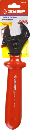 Ключ разводной ЗУБР &quot;ЭКСПЕРТ&quot; &quot;ЭЛЕКТРИК&quot;, сталь 40Х, покрытие Н12Х1, высоковольтный до ~1000В, 30мм, 250мм / 10&quot; 27257-25_z01 купить в Кургане