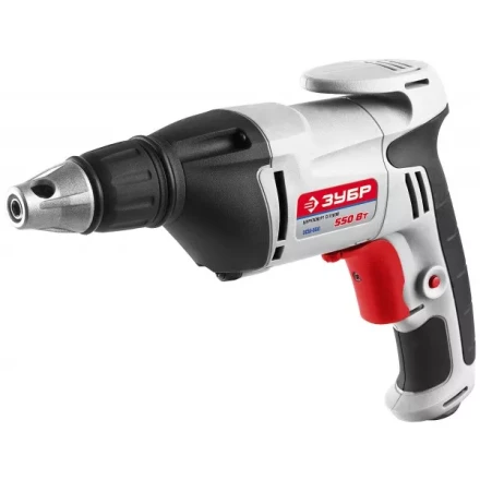 Шуруповерт ЗУБР сетевой,макс. диаметр крепежа 6мм,магнитный держатель,ремешок,0-4500об/мин,патрон HEX 1/4&quot;,550Вт ЗСШ-550 купить в Кургане