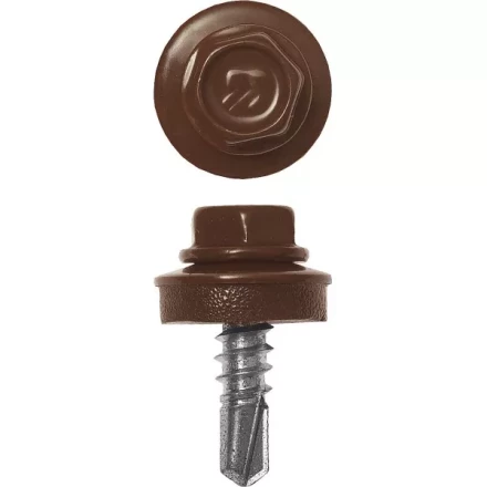 Саморезы ЗУБР &quot;ПРОФЕССИОНАЛ&quot; окраш., RAL 8017 шокол.-коричн., для крепл. кров. матер. к металл. констр., 5.5x25мм, 420шт 4-300315-55-025-8017 купить в Кургане