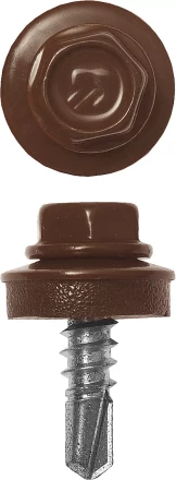 Саморезы ЗУБР &quot;ПРОФЕССИОНАЛ&quot; окраш., RAL 8017 шокол.-коричн., для крепл. кров. матер. к металл. констр., 5.5x25мм, 420шт 4-300315-55-025-8017 купить в Кургане