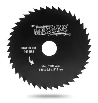 Диск HSS 85х15х0,8 мм 44T  универсальный для циркулярной мини-пилы MESSER М200 купить в Кургане