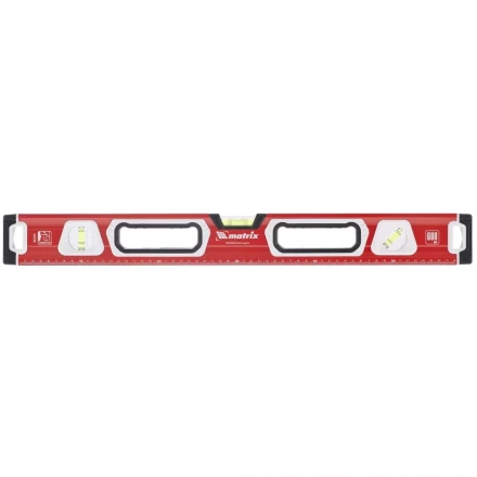 Уровень алюминиевый магнитный 1000 мм с зеркальным глазком MATRIX 2 компонентные рукоятки артикул 34733 купить в Кургане