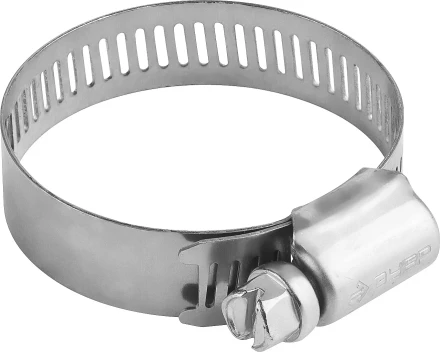 Хомуты ЗУБР &quot;ЭКСПЕРТ&quot;, нерж. сталь, просечная лента 12 мм, 29-47 мм, 4 шт 37815-029-47-4 купить в Кургане