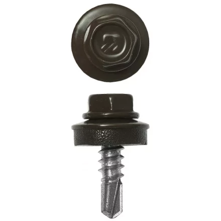 Саморезы ЗУБР окраш., RAL 8028 земел.-коричн., для крепл. кров. матер. к металл. констр., 5.5x25мм, 1800шт 4-300310-55-025-8028 купить в Кургане