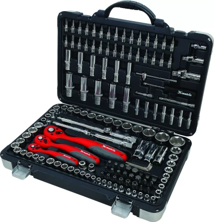 Набор инструмента, 1/4 3/8 1/2 Cr-V S2 усиленный кейс 151 предметов MATRIX PROFESSIONAL 13554 купить в Кургане