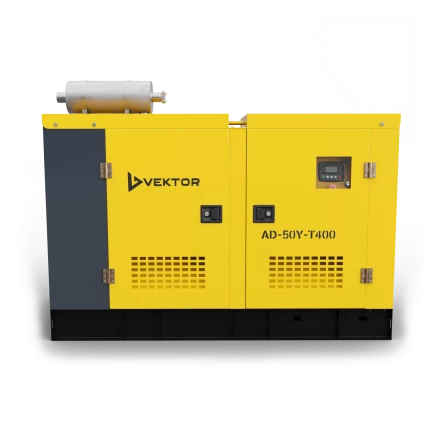 Дизельный генератор Vektor AD-50Y-T400 в шумозащитном кожухе купить в Кургане
