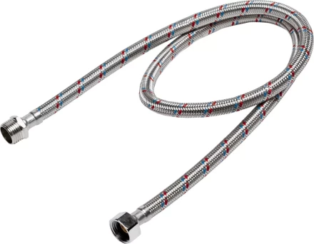 Подводка гибкая STAYER для воды, оплетка из нержавеющей стали, г/ш 1/2&quot; - 1м 51015-G/S-100 купить в Кургане