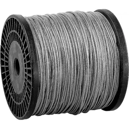 Трос стальной ЗУБР &quot;ПРОФЕССИОНАЛ&quot;, оцинкованный, DIN 3055, в оплетке ПВХ, d=5/6 мм, L=150 м 4-304120-05-06 купить в Кургане