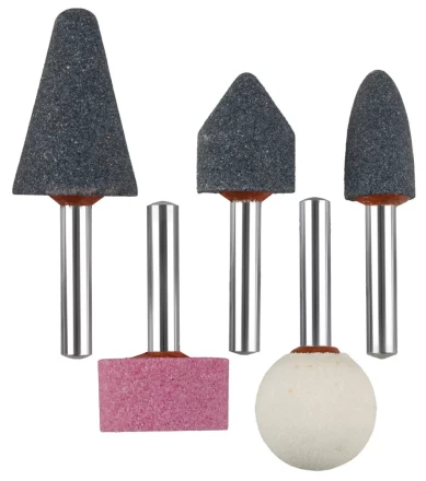Набор ЗУБР &quot;МАСТЕР&quot;: Абразивные минишарошки-насадки для  дрели, хвостовик d 6мм, 5 предм. 35994-H5 купить в Кургане