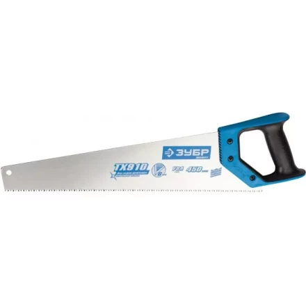 Ножовка по дереву (пила) ЗУБР ЛЕВША-6 400 мм, 6TPI, прямой зуб, быстрый рез поперек волокон, для крупных и средних заготовок, закалка, 2K рукоятка 15230-40 купить в Кургане