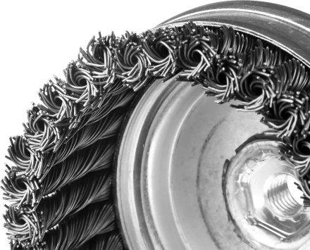 ЗУБР &quot;ПРОФЕССИОНАЛ&quot;. Щетка чашечная усиленная для УШМ, плетеные пучки стальной проволоки 0,8мм, 80ммхМ14 35271-080_z02 купить в Кургане