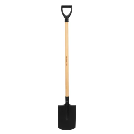 Лопата прямоугольная, 200х284х1340 мм, деревянный черенок с пропиткой, Россия Сибртех 614585 купить в Кургане