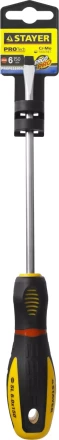 Отвертка STAYER &quot;PROFI&quot; &quot;PROTech&quot;, двухкомп рукоятка, намагниченная, Cr-Mo, SL6,0x150мм 25131-06-15_z02 купить в Кургане