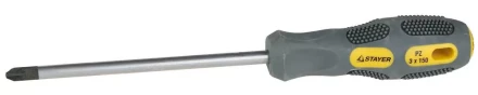Отвертка STAYER &quot;PROFESSIONAL&quot; &quot;MAX-GRIP&quot; слесарная, Cr-V, намагниченная, PZ №3x150мм 25822-3-150 G купить в Кургане