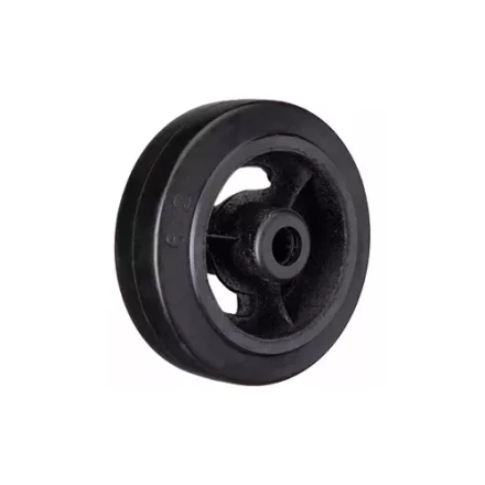 Колесо большегрузное неповоротное D 46 100 мм чугунное обрезиненное 1024867 купить в Кургане