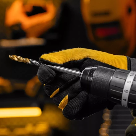 Сверло спиральное по металлу Denzel 8 x 117мм, Р6М5, Golden Tip, многогранная заточка, 718282 купить в Кургане