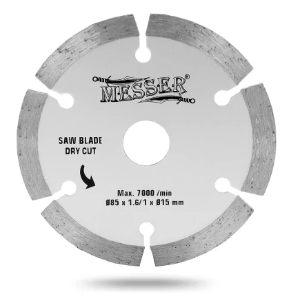 Диск 85х15х1,6х1 мм алмазный для циркулярной мини-пилы MESSER М200 (макс 7000 об/мин, сухой рез) купить в Кургане