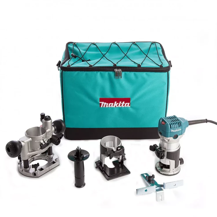 Кромочный фрезер Makita RT0702CX2, 3 сменных базы купить в Кургане