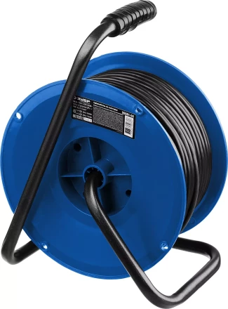 Удлинитель на катушке &quot;ПВС 315&quot;, 50 м, 3500 Вт, 4 гнезда, IP44, ПВС 3х1,5 кв мм, ЗУБР 55081-50 купить в Кургане