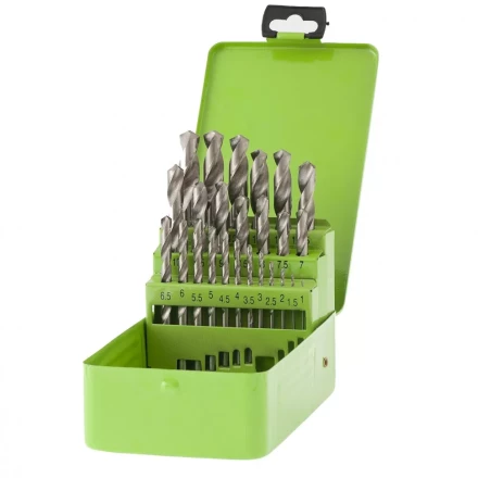 Набор сверл по металлу 1-13 мм 25 шт HSS в металлической коробке Сибртех 72379 купить в Кургане