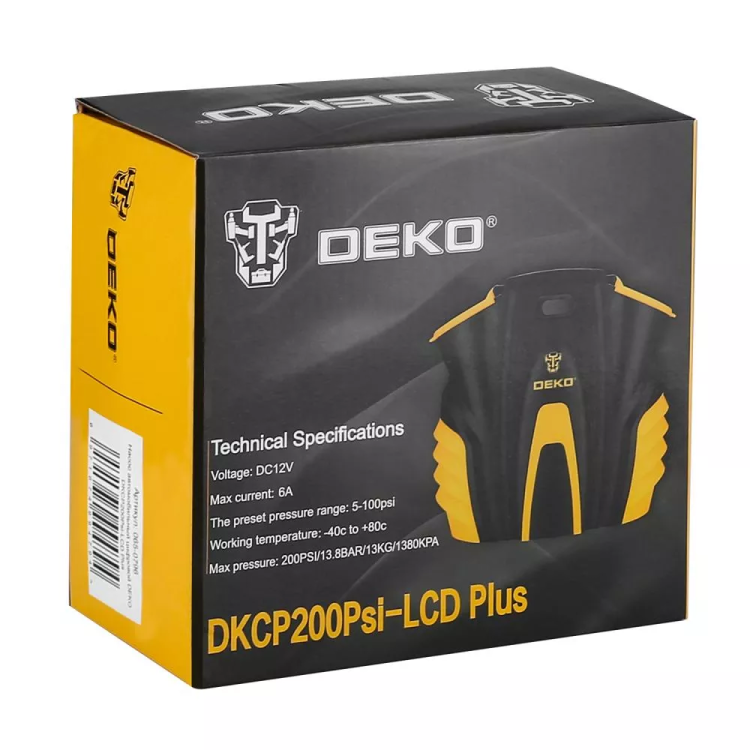 Насос автомобильный цифровой DEKO DKCP200Psi-LCD Plus, 065-0796 купить в Кургане