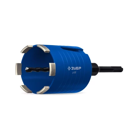 ЗУБР АСК d 68 мм (М16, рабочая глубина 75 мм, лазерная сварка), алмазная сегментная коронка для подрозетников, Профессионал (29875-68) купить в Кургане