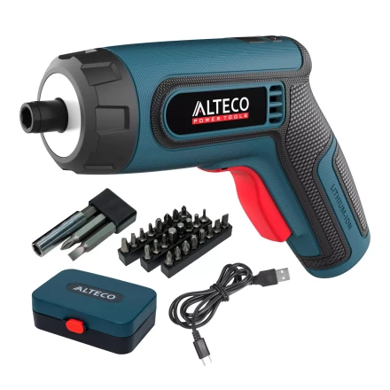 Аккумуляторная отвертка угловая ALTECO CSD 4V 67506 купить в Кургане