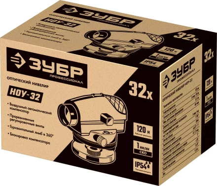 ЗУБР ОУ-32, 120 м, оптический нивелир, Профессионал (34917) купить в Кургане