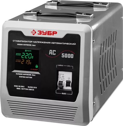 ЗУБР 5000ВА, 5 кВт, автоматический стабилизатор напряжения, Профессионал (59380-5) купить в Кургане