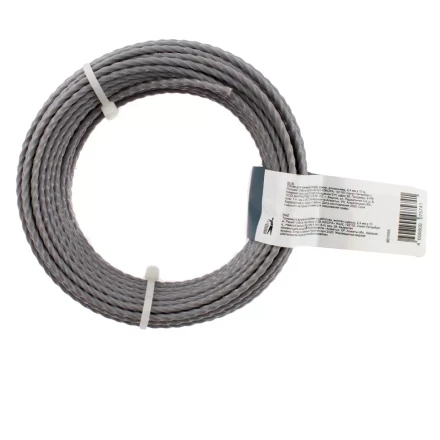Леска для триммера квадратная витая, армированная алюминием, 2.4 мм х 10 м, Россия Сибртех 961995 купить в Кургане