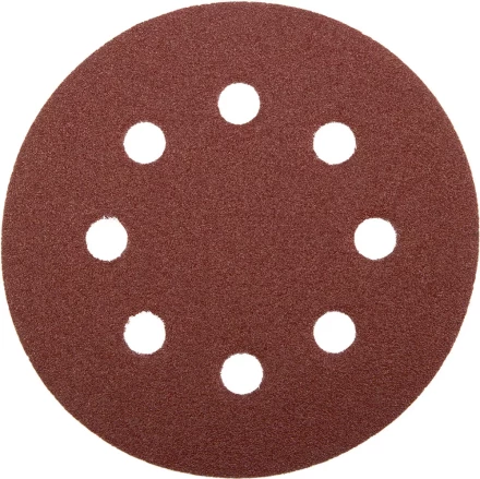 Круг шлифовальный ЗУБР &quot;МАСТЕР&quot; универсальный, из абразивной бумаги на велкро основе, 8 отверстий, Р60, 115мм, 5шт 35560-115-060 купить в Кургане