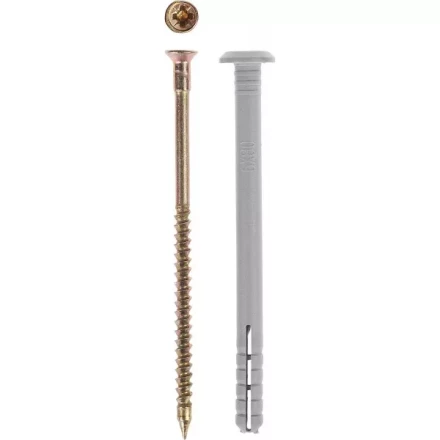 Дюбель-гвоздь ЗУБР &quot;МАСТЕР&quot; полипропиленовый, грибовидный бортик, 6 x 60 мм, 90 шт 4-301355-06-060 купить в Кургане