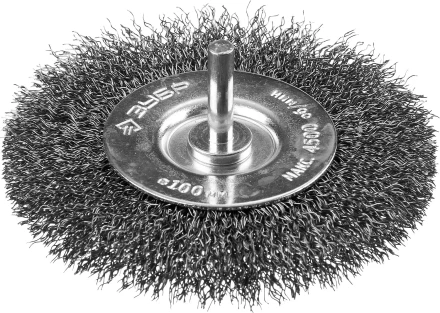 ЗУБР &quot;ПРОФЕССИОНАЛ&quot;. Щетка дисковая для дрели, витая стальная проволока 0,3мм, 100мм 35198-100_z02 купить в Кургане