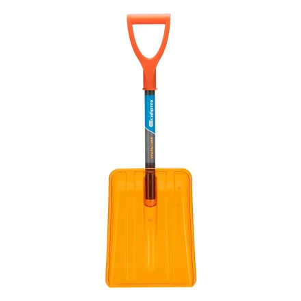 Лопата для уборки снега Сибртех 61673, поликарбонат, 270х360х840 мм, стальной черенок, усиленная купить в Кургане