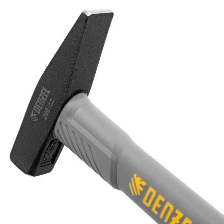 Молоток слесарный, 200 г Denzel, кованый, фибергласовая рукоятка c TPR покрытием 10482 купить в Кургане