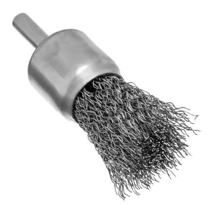 Набор щеток для дрели Denzel, 2 Плоские 50-75мм, 3 Чашки 25-50-75мм, шпилька,  нерж.вит. проволока 74493 купить в Кургане