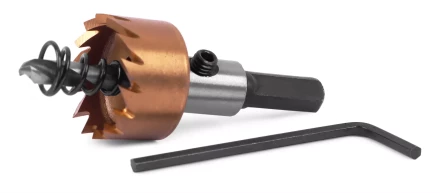 HSS-TiN коронка MESSER  24мм с центр. сверлом и толкающей пружиной для  лист. материала  до 2 мм ц/х купить в Кургане