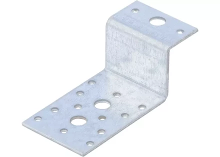 Крепежный уголок Z-образный KUZ 55х105х90 мм цинк СИБРТЕХ 46538 купить в Кургане