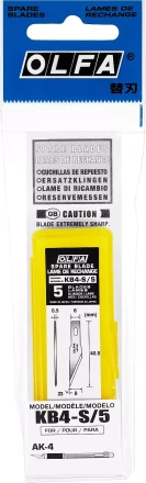 Лезвия OLFA перовые для ножа AK-4, 6(8)х40,5х0,5мм, 5шт OL-KB4-S/5 купить в Кургане