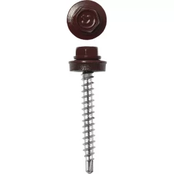 Саморезы ЗУБР окраш., RAL 8028 земел.-коричн., для крепл. кров. матер. к дерев. обреш., 4.8x29мм, 400шт 4-300315-48-029-8028